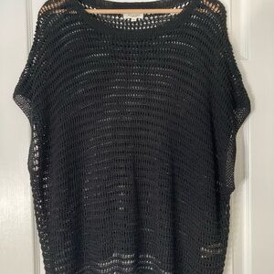 Max Studio Pointelle Short Sleeve Sweater